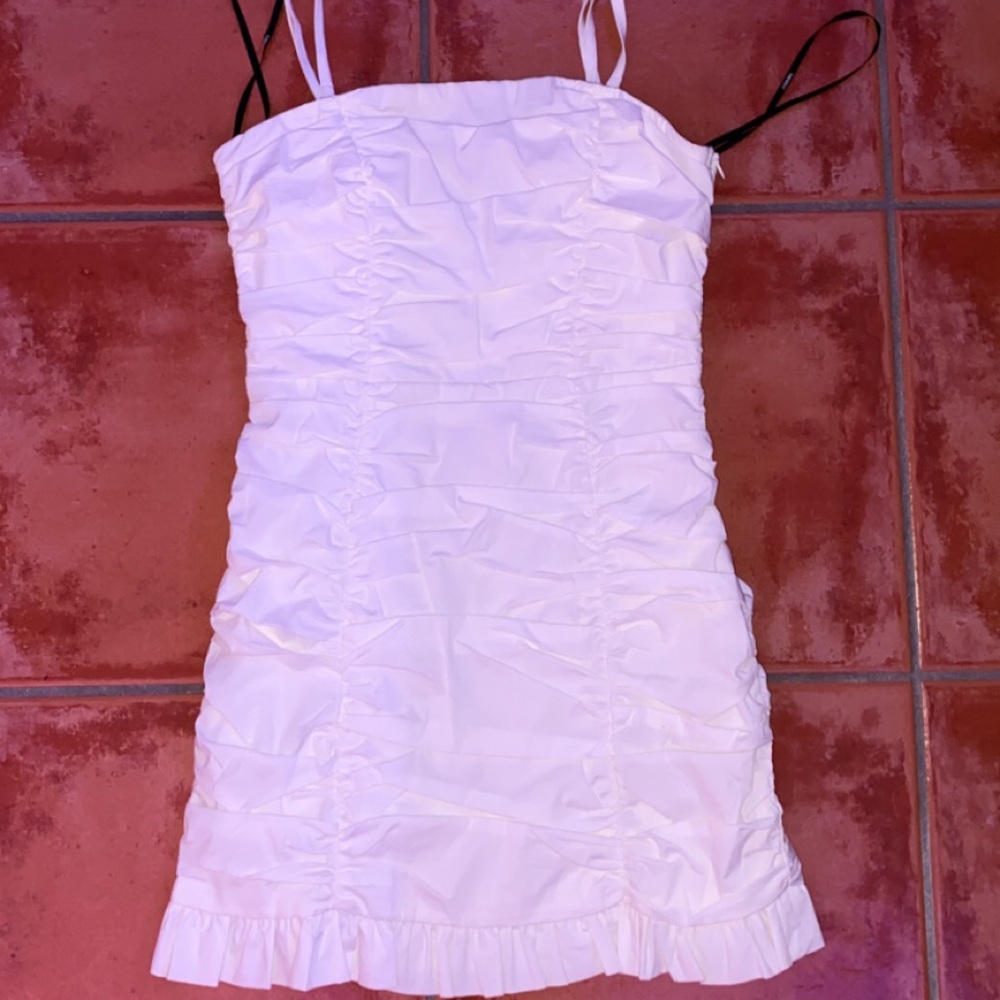 White Ruffle Dress